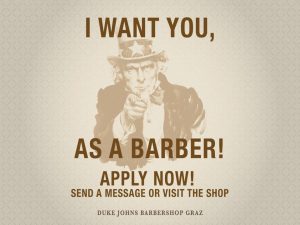 Duke Johns Barbershop sucht einen Barber